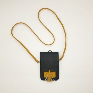 Adorable Black and Mustard Phone Wallet